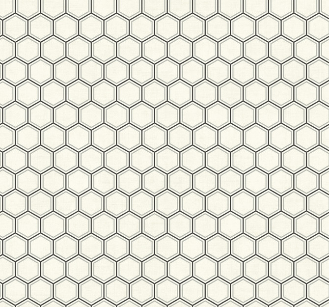 Curie Geo Metallic Silver and Black by Seabrook Wallpaper Avant Garde United States 60.75 3.6" 27" - Fabric Carolina -