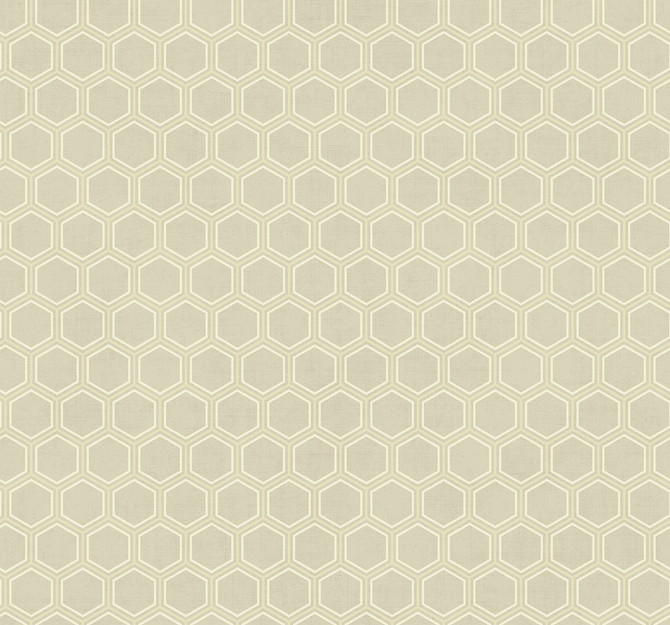 Curie Geo Beige and Silver by Seabrook Wallpaper Avant Garde United States 60.75 3.6" 27" - Fabric Carolina -
