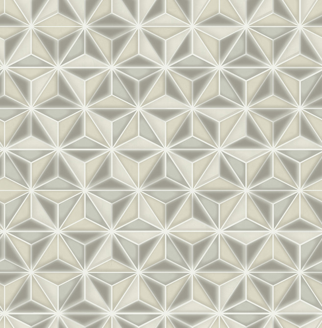 Einstein Geometric Metallic Gold and Metallic Silver by Seabrook Wallpaper Avant Garde United States 56.05 20.87" 20.5" - Fabric Carolina -