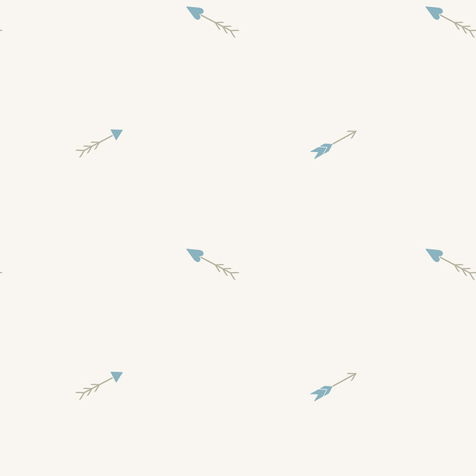 Hearts and Darts Cerulean and Gray by Seabrook Wallpaper Playdate Adventure United States 56.05 10.43" 20.5" - Fabric Carolina -