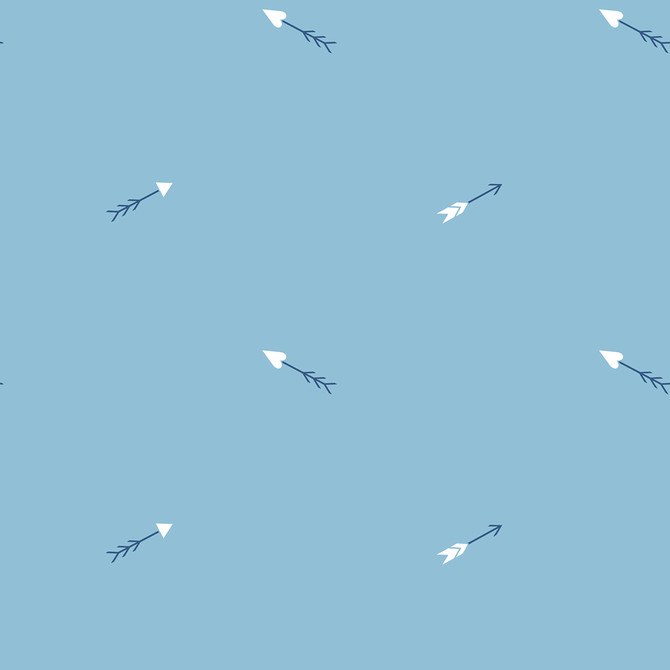 Hearts and Darts Sky Blue and White by Seabrook Wallpaper Playdate Adventure United States 56.05 10.43" 20.5" - Fabric Carolina -