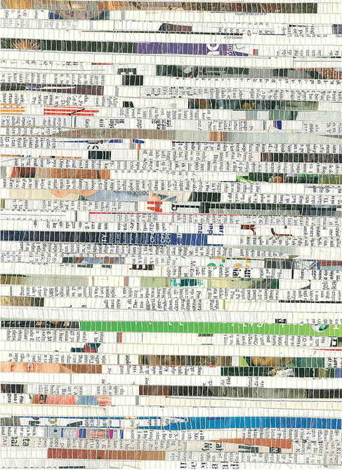 Recycled Paper Black, Blue, Green, Red, White by Seabrook Wallpaper Natural Resource China 72 0" 36" - Fabric Carolina -