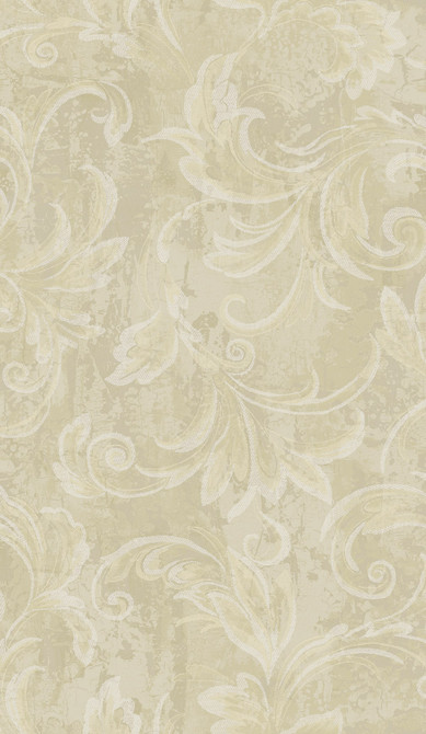 Scroll Gold and Ivory by Seabrook Wallpaper Aura Netherlands 56.05 36" 20.5" - Fabric Carolina -