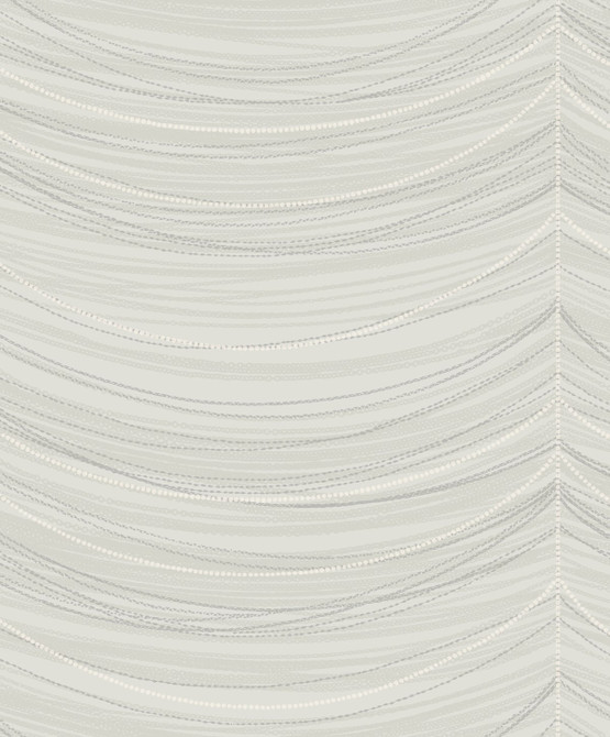 Beads Cream, Silver, and Glitter by Seabrook Wallpaper Aura Netherlands 56.05 25.2" 20.5" - Fabric Carolina -