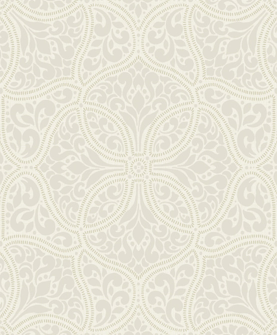 Scroll Trail Alabaster and Tan by Seabrook Wallpaper Aura Netherlands 56.05 25.2" 20.5" - Fabric Carolina -