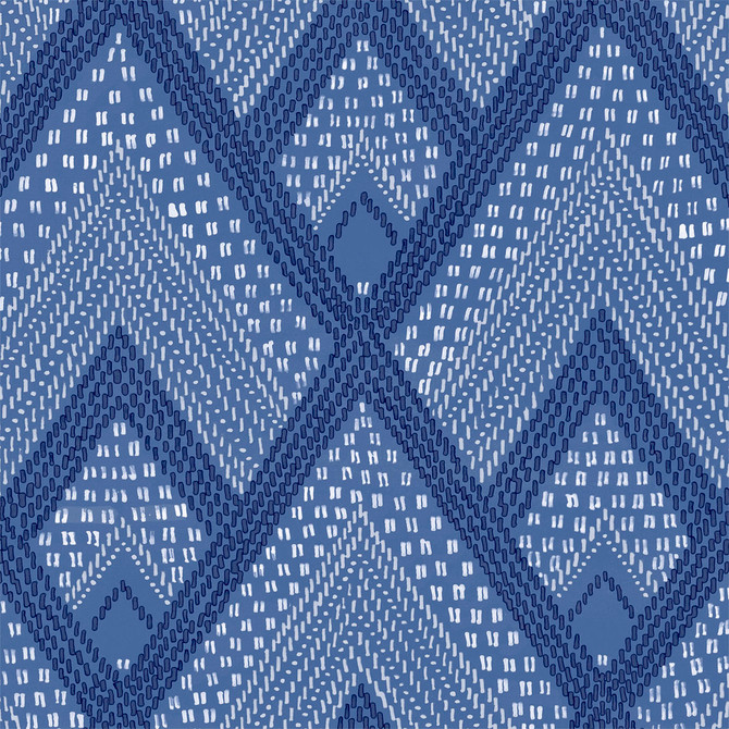 Panama Boho Diamonds Coastal Blue by Seabrook Wallpaper Boho Rhapsody United States 56.05 10.43" 20.5" - Fabric Carolina -