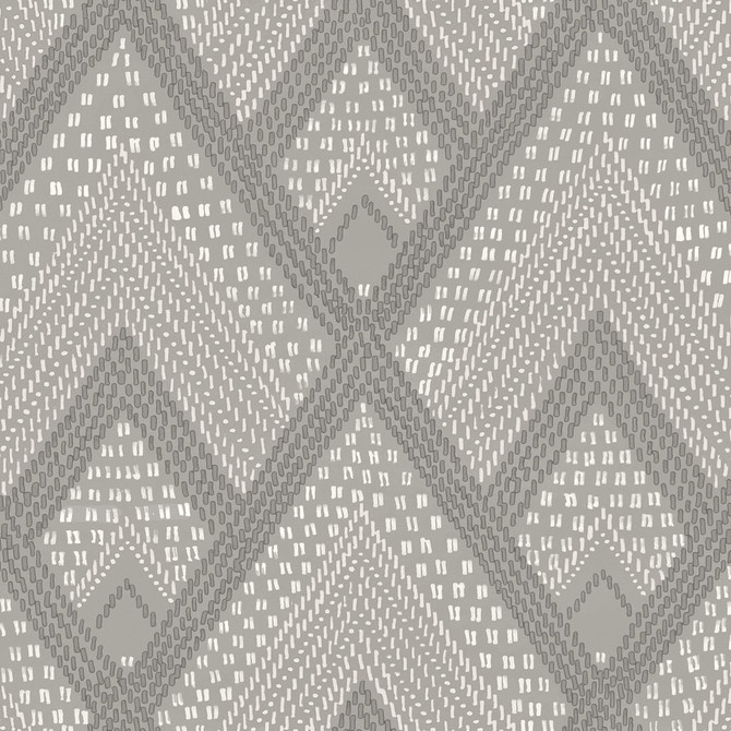 Panama Boho Diamonds Cove Gray by Seabrook Wallpaper Boho Rhapsody United States 56.05 10.43" 20.5" - Fabric Carolina -