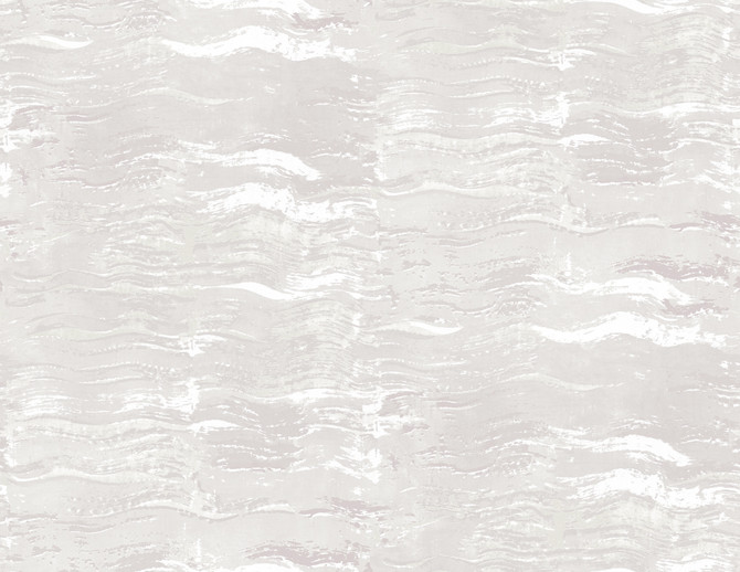 Bleached Wave Metallic Pearl & Gray by Seabrook Wallpaper L'Atelier de Paris United States 60.75 20.87" 27" - Fabric Carolina -