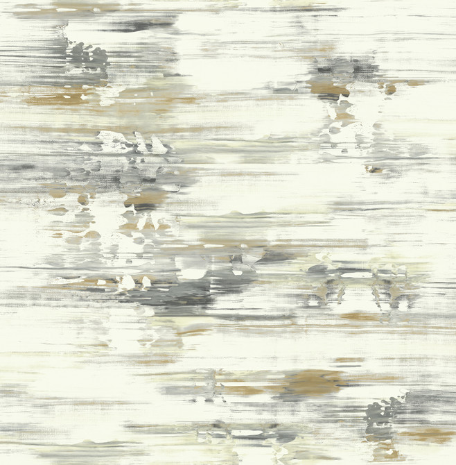 Spatula Stripes Gold, Gray, & Off-White by Seabrook Wallpaper L'Atelier de Paris United States 56.05 20.87" 20.5" - Fabric Carolina -