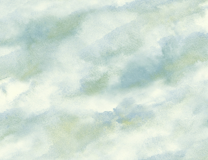 Cloudy Diagonal Faux Metallic Pearl, Mint Green, & Powder Blue by Seabrook Wallpaper L'Atelier de Paris United States 60.75 20.87" 27" - Fabric Carolina -