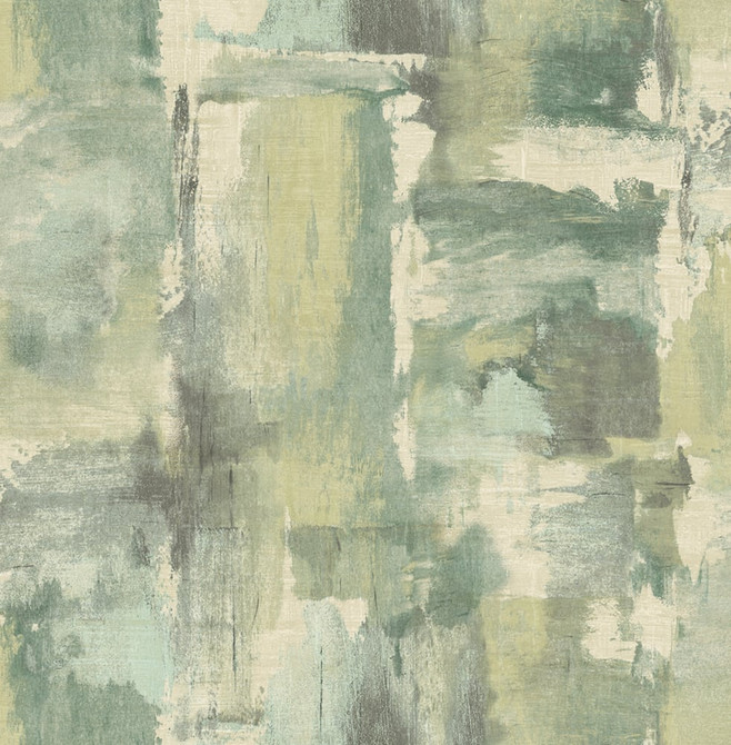 Dry Brush Faux Everglades and Moss Green by Seabrook Wallpaper Living with Art United States 56.05 20.87" 20.5" - Fabric Carolina -
