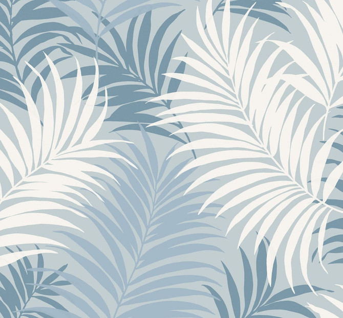 Via Palma Blue Frost, Carolina Blue, and Air Force Blue by Seabrook Wallpaper Luxe Retreat United States 60.53 25.2" 27" - Fabric Carolina -