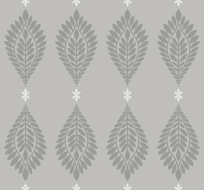 Mirasol Palm Frond Cove Gray by Seabrook Wallpaper Luxe Retreat United States 60.53 25.2" 27" - Fabric Carolina -