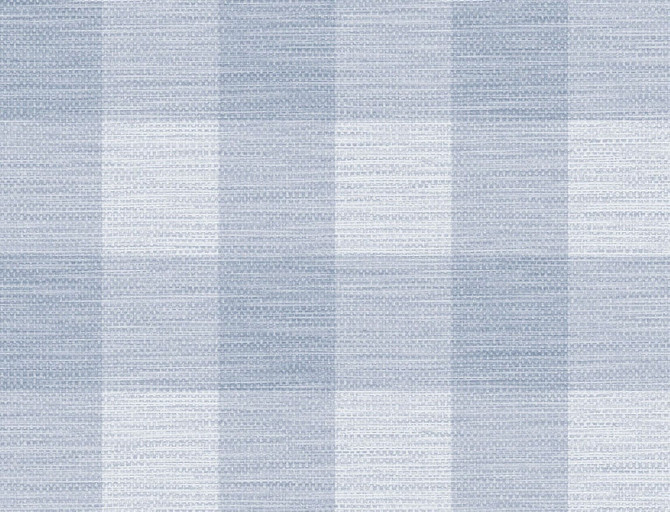 Rugby Gingham Carolina Blue by Seabrook Wallpaper Luxe Retreat United States 60.53 10.43" 27" - Fabric Carolina -