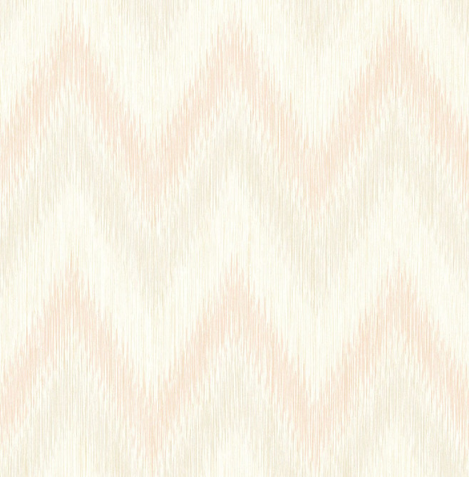 Regent Flamestitch Stringcloth Soft Melon and Arrowroot by Seabrook Wallpaper Luxe Retreat United States 56.05 20.87" 20.5" - Fabric Carolina -