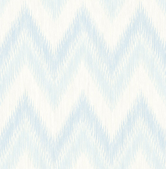 Regent Flamestitch Stringcloth Blue Frost and Eggshell by Seabrook Wallpaper Luxe Retreat United States 56.05 20.87" 20.5" - Fabric Carolina -