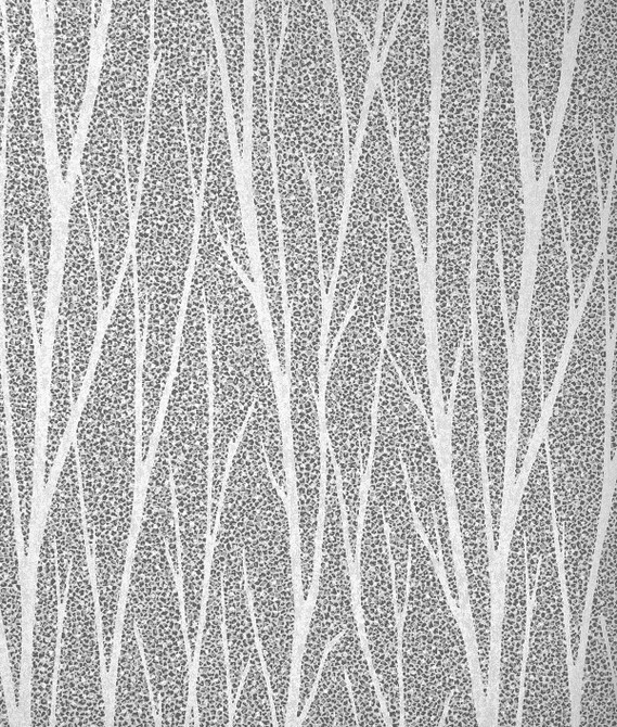 Birch Trail Metallic Silver & Charcoal by Seabrook Wallpaper Essential Textures Netherlands 56.05 25.2" 20.5" - Fabric Carolina -