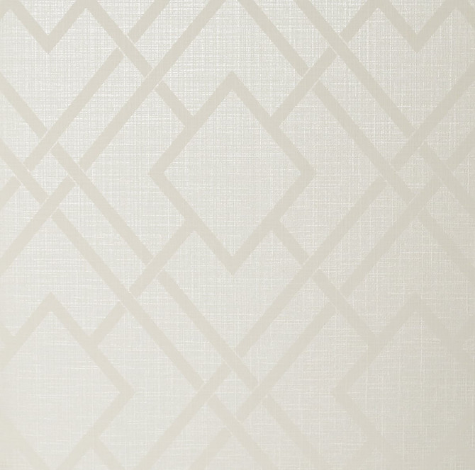Diamond Lattice Metallic Ivory by Seabrook Wallpaper Essential Textures Netherlands 56.05 12.6" 20.5" - Fabric Carolina -