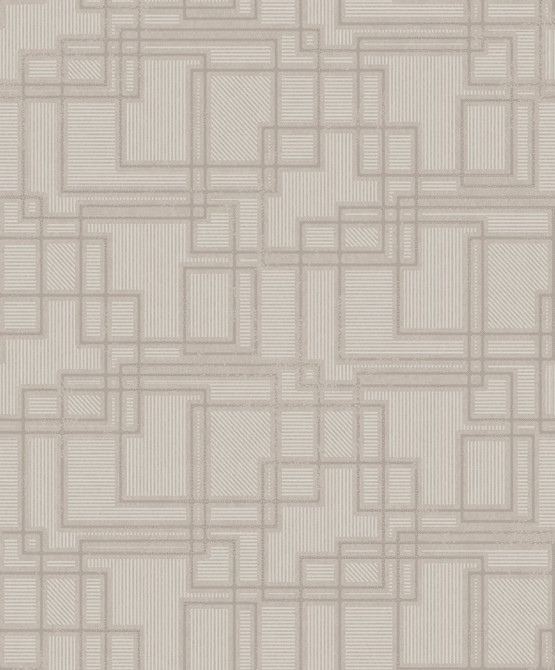 Bauhaus Cityscape Laurent Grey by Seabrook Wallpaper Mondrian Netherlands 56.5 12.6" 20.5" - Fabric Carolina -