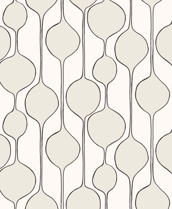 Minimalist Geometric Marshmallow by Seabrook Wallpaper The Simple Life Netherlands 57.5 12.6" 20.9" - Fabric Carolina -