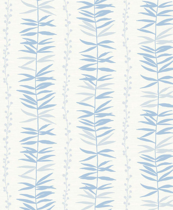 Summer Garland Sky Blue by Seabrook Wallpaper The Simple Life Netherlands 57.5 12.6" 20.9" - Fabric Carolina -