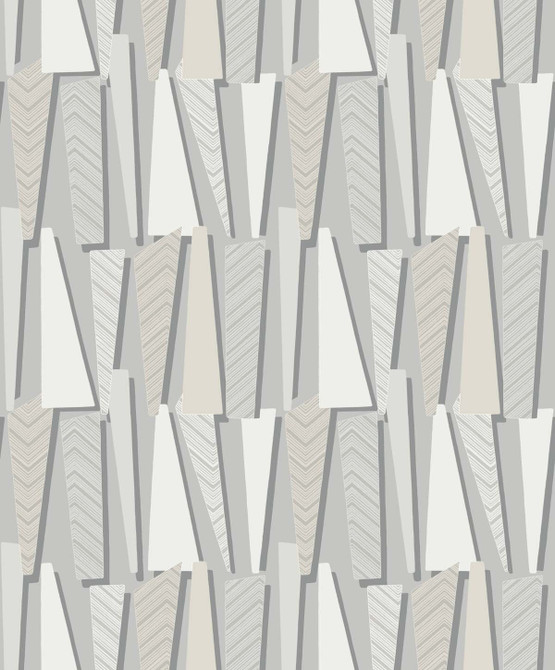 Geometric Shadows Stone by Seabrook Wallpaper The Simple Life Netherlands 57.5 12.6" 20.9" - Fabric Carolina -