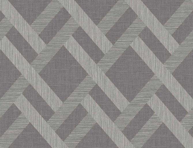 Linen Trellis Ash by Seabrook Wallpaper Even More Textures United States 60.53 20.87" 27" - Fabric Carolina -