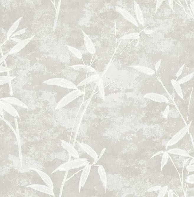 Honshu Bamboo Henon Gray by Seabrook Wallpaper Japandi Style United States 56.05 20.87" 20.5" - Fabric Carolina -