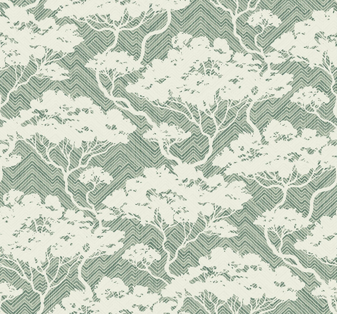 Nara Stringcloth Sage by Seabrook Wallpaper Japandi Style United States 60.53 25.2" 27" - Fabric Carolina -