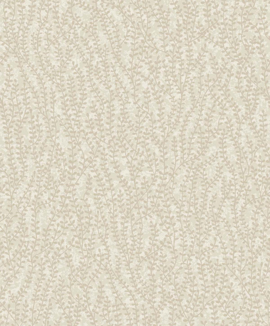 Seaweed Beaded Branches Organic Silk by Seabrook Wallpaper White Heron Netherlands 57.5 25.2" 20.9" - Fabric Carolina -