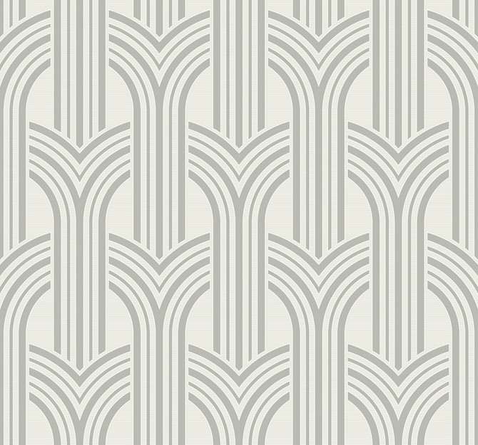 Broadway Arches Chrome by Seabrook Wallpaper Deco 2 United States 60.75 12.6" 27" - Fabric Carolina -