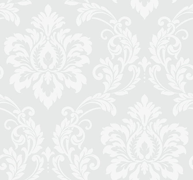 Deco Damask Frosty by Seabrook Wallpaper Deco 2 United States 60.75 25.2" 27" - Fabric Carolina -