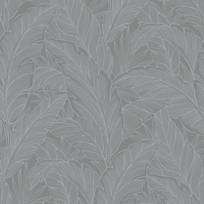 Deco Banana Leaf Slate by Seabrook Wallpaper Deco 2 United States 60.75 18" 27" - Fabric Carolina -
