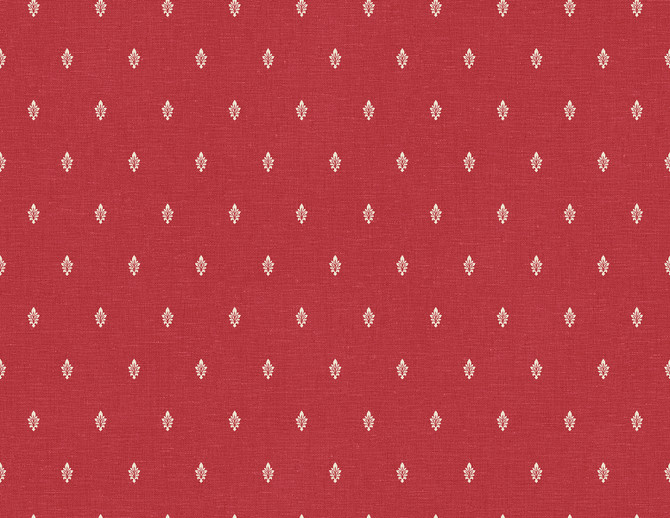 Petite Feuille Sprig Antique Ruby by Seabrook Wallpaper French Country United States 60.75 20.87" 27" - Fabric Carolina -