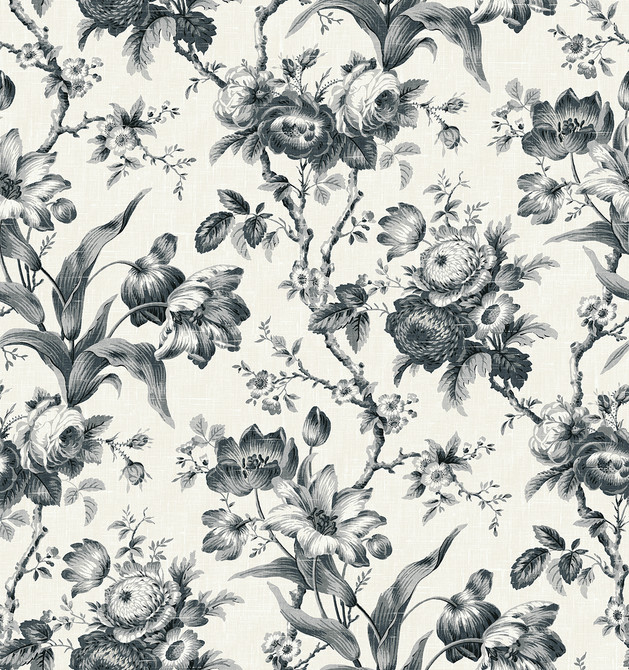 En Rose Poppy Seed by Seabrook Wallpaper French Country United States 60.75 28.74" 27" - Fabric Carolina -