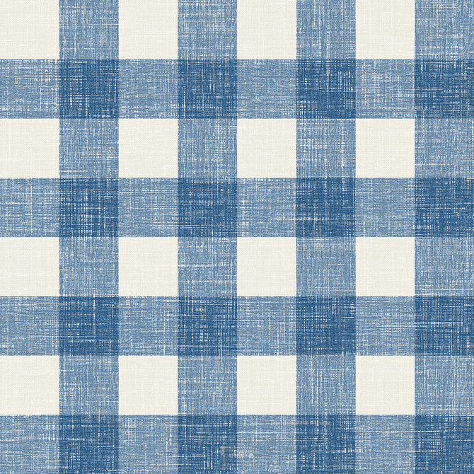 Bebe Gingham Denim Wash by Seabrook Wallpaper French Country United States 60.75 6.75" 27" - Fabric Carolina -