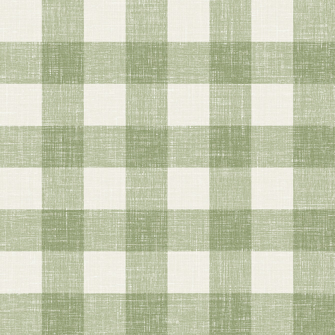 Bebe Gingham Herb by Seabrook Wallpaper French Country United States 60.75 6.75" 27" - Fabric Carolina -