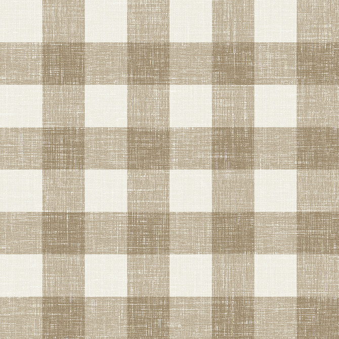 Bebe Gingham Driftwood by Seabrook Wallpaper French Country United States 60.75 6.75" 27" - Fabric Carolina -