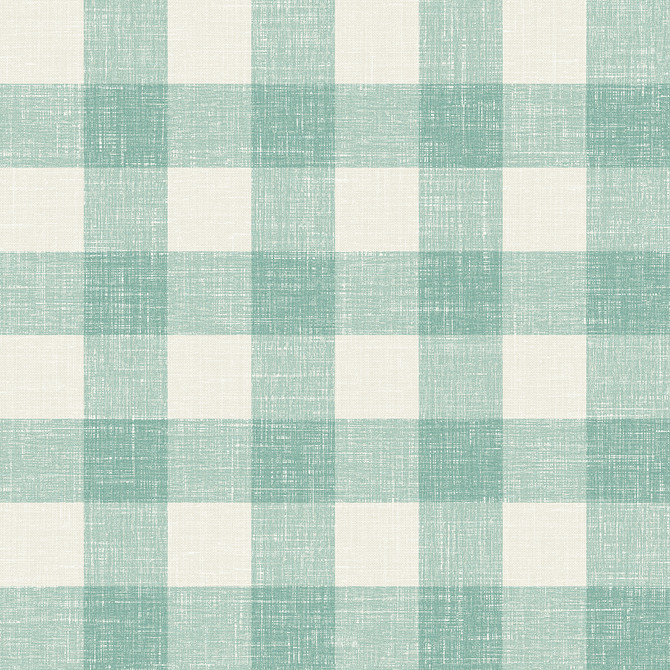 Bebe Gingham Minty Meadow by Seabrook Wallpaper French Country United States 60.75 6.75" 27" - Fabric Carolina -