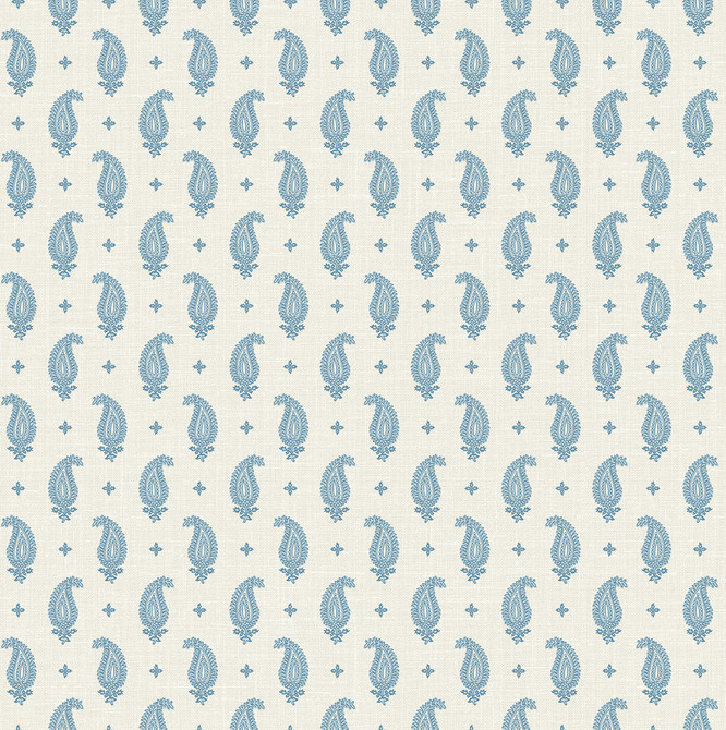 Maia Paisley Bleu Bisque by Seabrook Wallpaper French Country United States 60.75 4.52" 27" - Fabric Carolina -