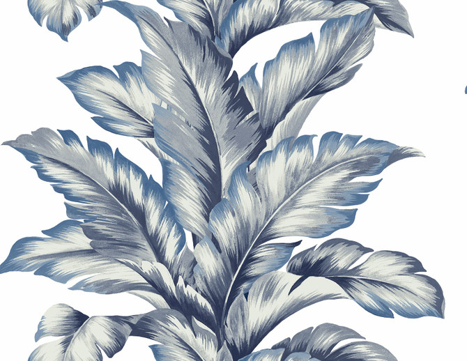 Banana Springs Coastal Blue by Seabrook Wallpaper Coastal Haven United States 60.75 20.87" 27" - Fabric Carolina -