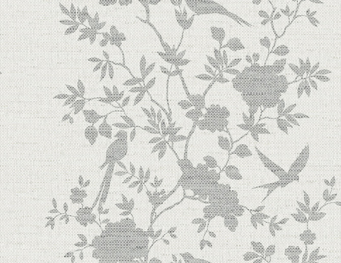 Aloha Bird Trail Heather Grey by Seabrook Wallpaper Coastal Haven United States 60.75 20.87" 27" - Fabric Carolina -