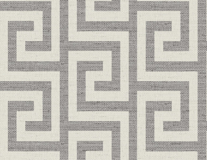 Luna Retreat Greek Key Charcoal by Seabrook Wallpaper Coastal Haven United States 60.75 5.2" 27" - Fabric Carolina -
