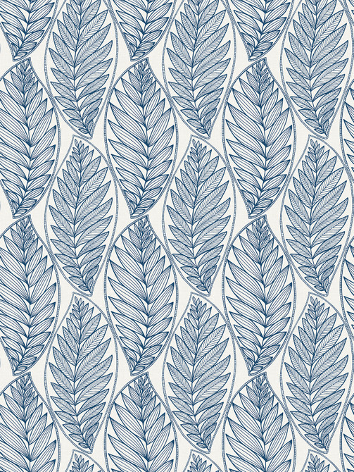 Kira Leaf Husk Blue Suede by Seabrook Wallpaper Summer House United States 60.75 12" 27" - Fabric Carolina -