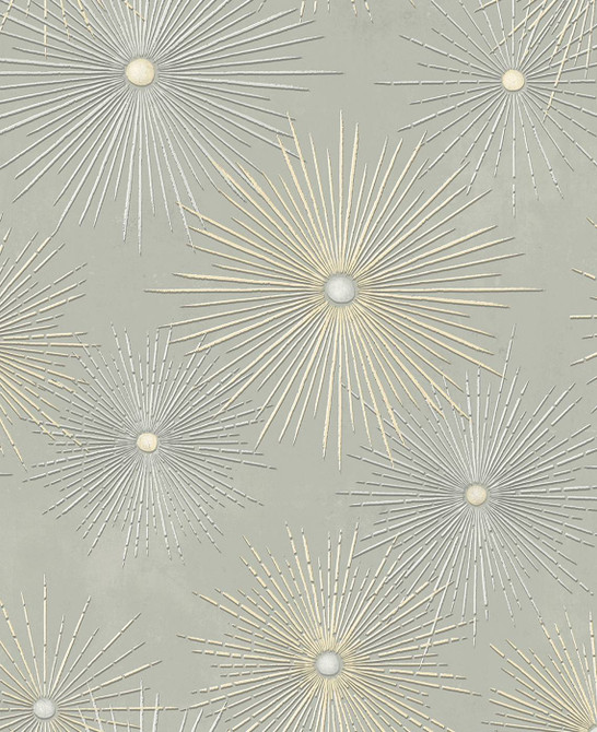 Starburst Geo Prepasted Smoke by Seabrook Wallpaper Prepasted Online United States 56.05 25.2" 20.5" - Fabric Carolina -