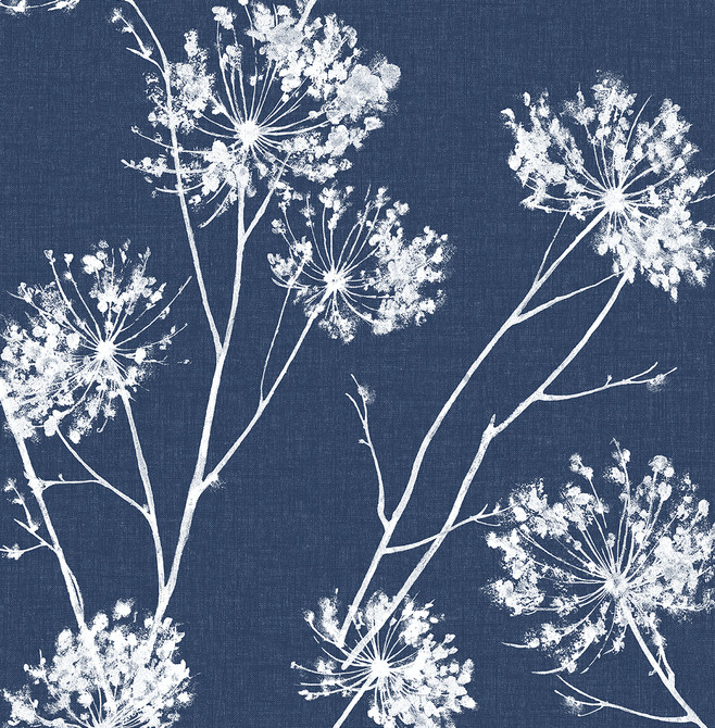 One O'Clock Prepasted Denim Blue by Seabrook Wallpaper Prepasted Online United States 56.05 20.87" 20.5" - Fabric Carolina -