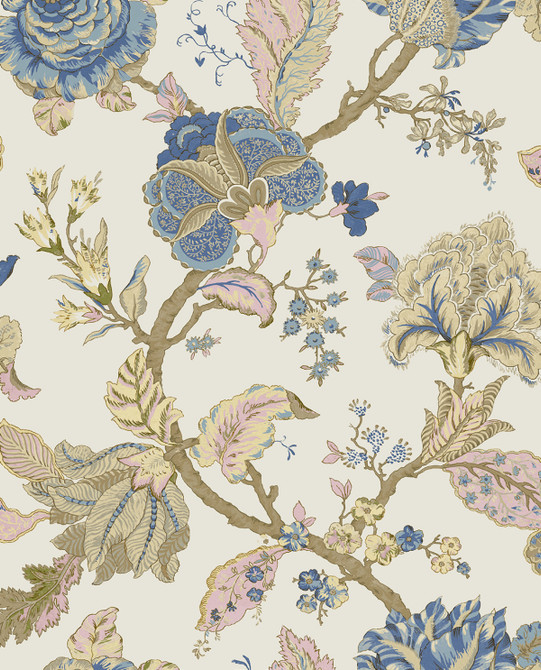 Lana Jacobean Parchment by Seabrook Wallpaper Prepasted Online United States 56.05 25.2" 20.5" - Fabric Carolina -