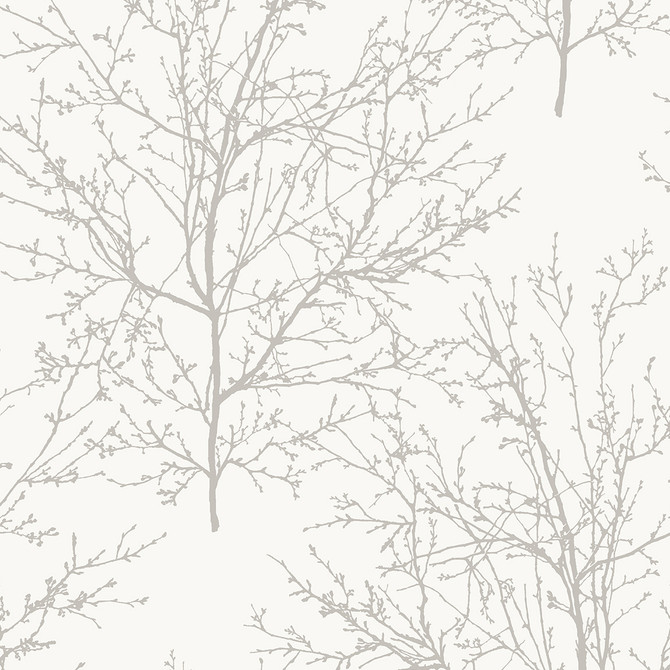 Winter Branches Pearl Grey by Seabrook Wallpaper Etten Studios Online Netherlands 57.5 25.2" 20.9" - Fabric Carolina -