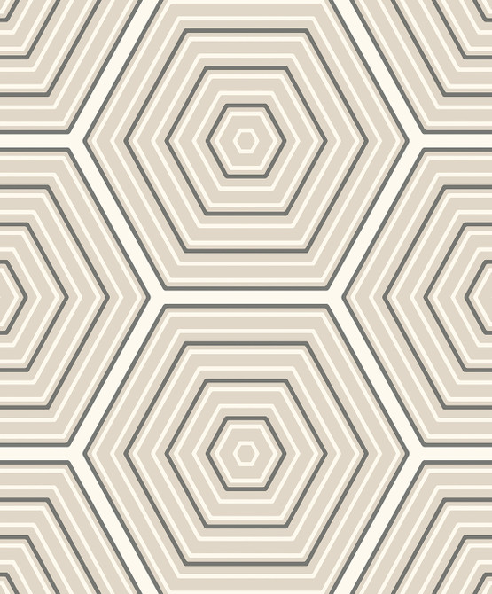 Hex Topography Lunar Rock & Argos Grey by Seabrook Wallpaper Etten Studios Online Netherlands 57.5 12.6" 20.9" - Fabric Carolina -