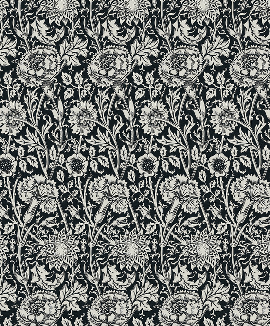 Tonal Floral Trail Ebony by Seabrook Wallpaper Legacy Prints Netherlands 57.5 18" 20.9" - Fabric Carolina -